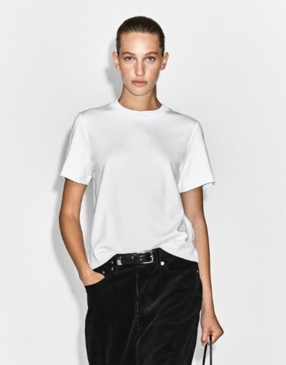 COS Clean Cut T-Shirt White Cotton Large Clean Minimalist